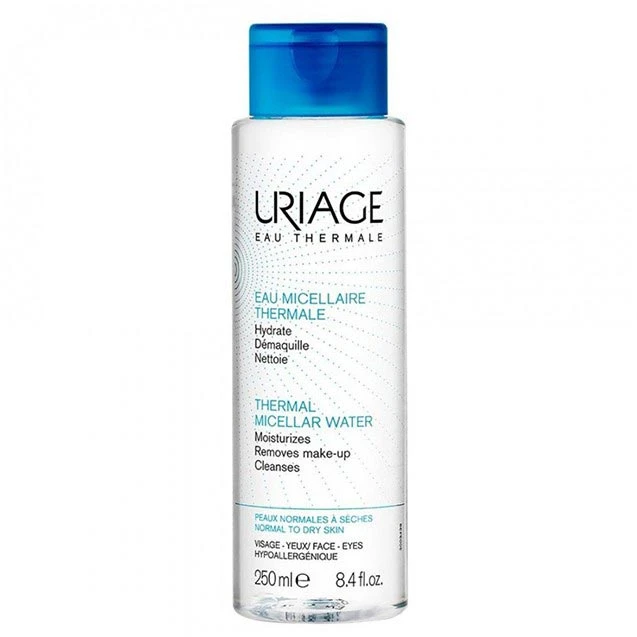 Uriage Thermal Micellar Vanduo micelinis vanduo su spanguolių ekstraktu normaliai ir sausai odai 250ml