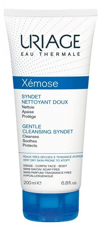 Uriage Xémose Gentle Cleansing Syndet Dušo želė valomasis kremas-gelis, 200 ml