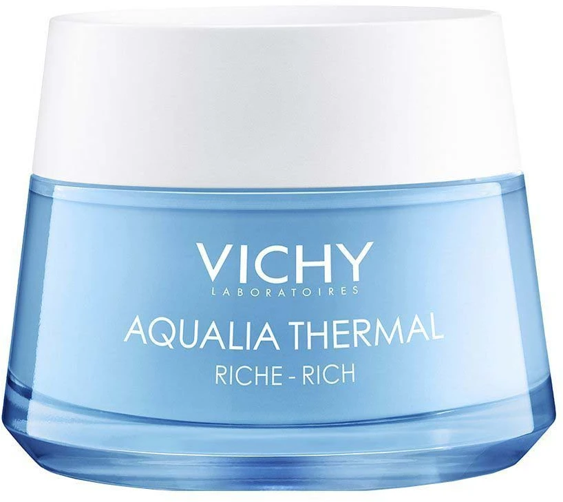 Vichy Aqualia Thermal Rich 48H Hydration drėkinamasis veido kremas sausai odai, 50 ml