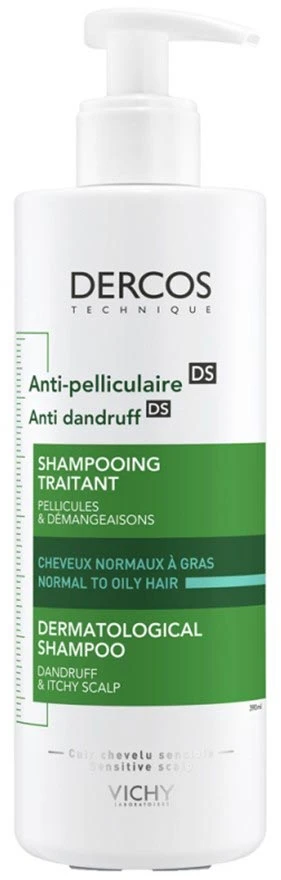 Vichy Dercos Anti-dandruff Shampoo Šampūnas nuo pleiskanų normaliems ir riebiems plaukams, 390 ml