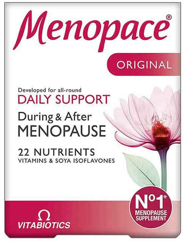Vitabiotics, Menopace Original, Maistinės medžiagos, Visapusiška parama menopauzės metu, Vitaminai