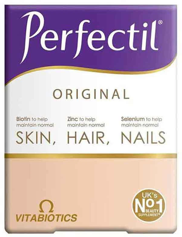 Vitabiotics, Perfectil Original, biotinas, cinkas ir selenas, palaiko sveiką odą, plaukus ir nagus, vitaminai, 30 kapsulių
