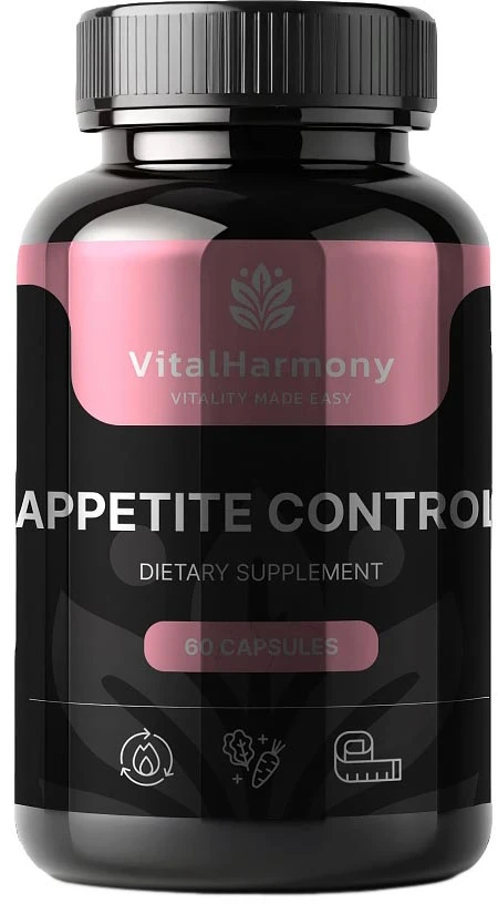 Pagaminta ES pagal SIA MatrixSoftLabs užsakymą (Latvija) VitalHarmony Appetite Control - 60 kapsulių