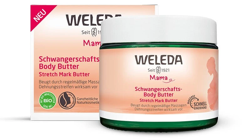 Weleda Mother Stretch Mark kūno sviestas nuo celiulito ir strijų moterims, 150 ml