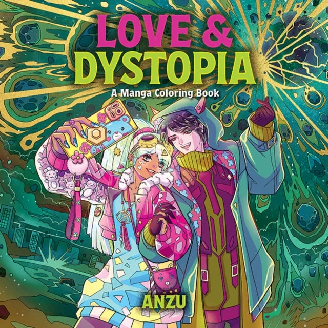 KNYGA Anzu Love &amp; Dystopia, A Manga Coloring Book
