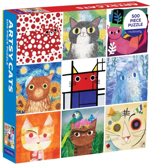 Bookshop Knygynas „Artsy Cats“ – 500 detalių šeimos dėlionė