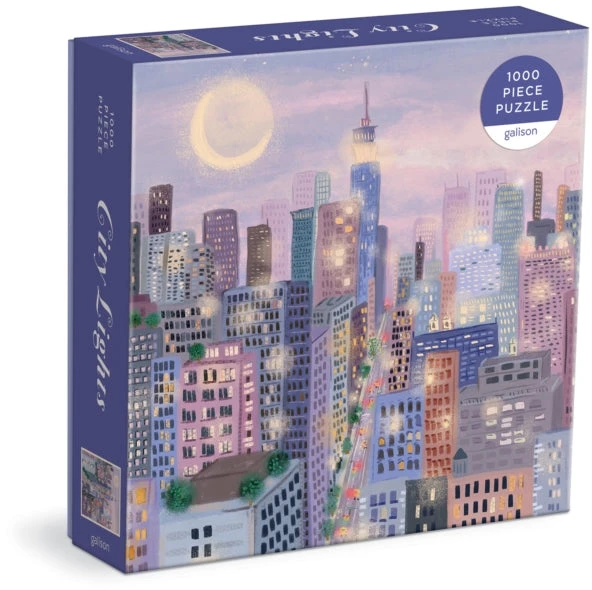 Dėlionė „Galison City Lights“, 1000 detalių, kvadratinėje dėžutėje