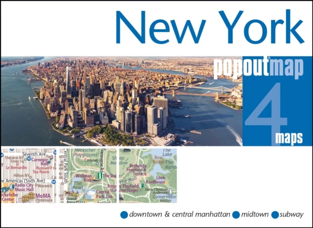 KNYGA Bookshop New York PopOut Map - pocket size, pop up map of new york city