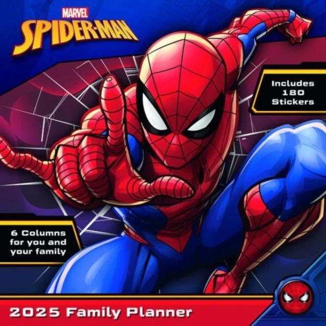 KNYGA Bookshop Spider-Man 2025 Family Planner Calendar