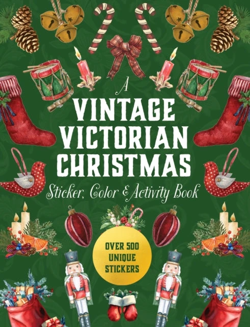 KNYGA Editors of Chartwell Books Vintage Victorian Christmas Sticker, Color &amp; Activity Book, Over 500 Unique Stickers