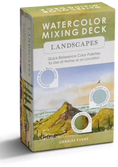 KNYGA Charles Author Evans Watercolor Mixing Deck: Landscapes, Quick Reference Color Palettes to Use at Home or on Location