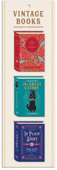 KNYGA Galison Vintage Books Shaped Magnetic Bookmarks