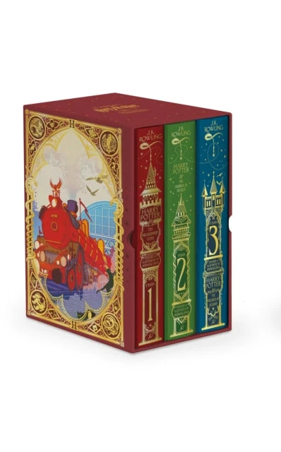 KNYGA J K Rowling Rowling, J.K. Harry Potter 1-3 Box Set: MinaLima Edition