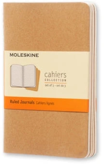 Moleskine Ruled Cahier - Kraft Cover (3 Set)