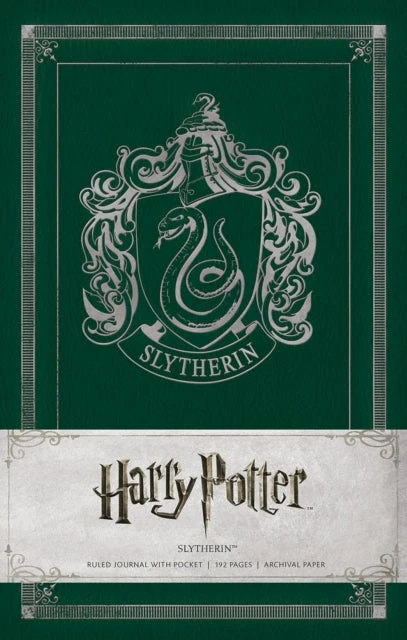 Insight Editions Nešiojamas Užrašų Knygelė - Harry Potter Slytherin Kietu Viršeliu 192 Puslapiai su Žymekliu ir Kišene