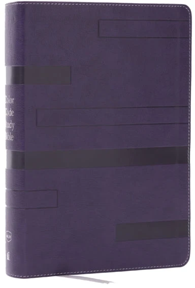 KNYGA Bookshop Color Code Study Bible, Revealing God's Truth Color by Color (NKJV, Violetinė Leathersoft, Raudona Letter, Thumb Indexed)