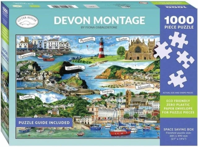 KNYGA Bookshop Jigsaw 1000 Piece - Devon Montage (L)