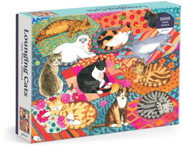 Dėlionė „Galison Lounging Cats“, 1000 detalių