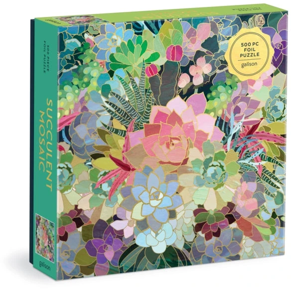 Dėlionė Galison Succulent Mosaic 500 Piece Foil Puzzle