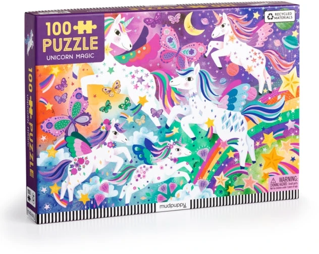 KNYGA Bookshop Mudpuppy Puzzle Magiczne jednorożce 100 dalys 5+