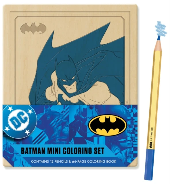 KNYGA Insight Insight Editions Batman Mini Coloring Set, Contains 64pp coloring book and 12 premium colored pencils