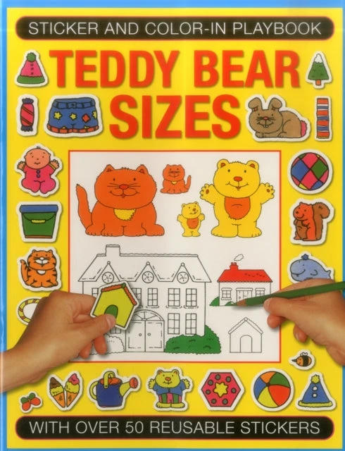 KNYGA Jenny Tulip Sticker and Color-in Playbook: Teddy Bear Sizes