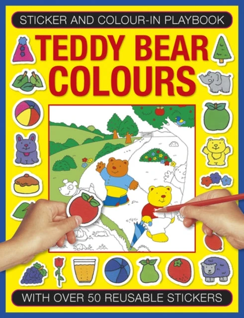 KNYGA Michael Johnstone Sticker and Color-in Playbook: Teddy Bear Colors