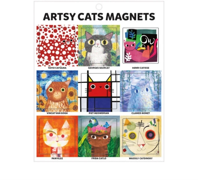KNYGA Bookshop Knygyno „Artsy Cats“ magnetai