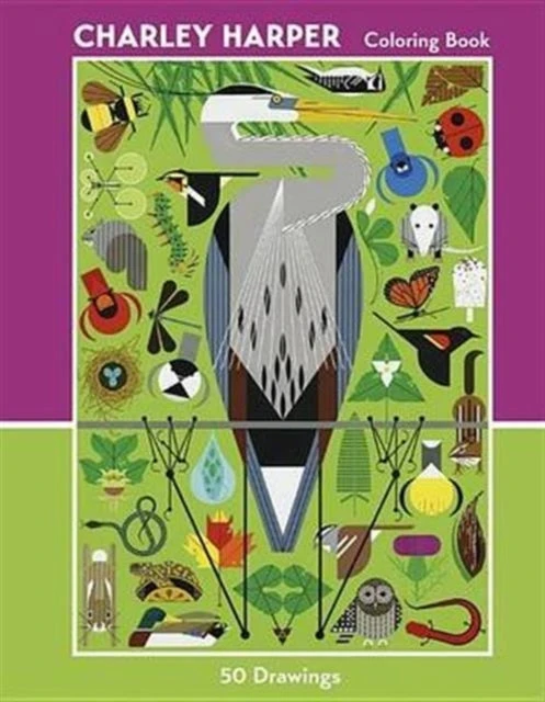 KNYGA Bookshop Charley Harper 50 Drawings Coloring Book
