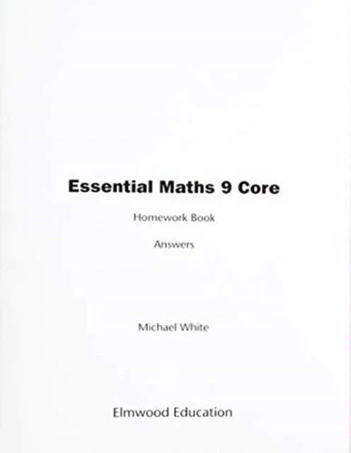 KNYGA Bookshop Essential Maths 9 Core Homework Answers