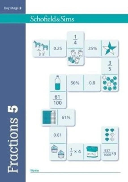 KNYGA Bookshop Fractions, Decimals and Percentages Book 5 (Year 5, Ages 9-10)