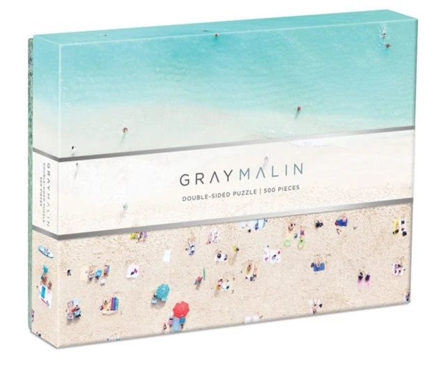 Bookshop Knygynas „Gray Malin“: dvipusė dėlionė „Havajų paplūdimys“, 500 detalių