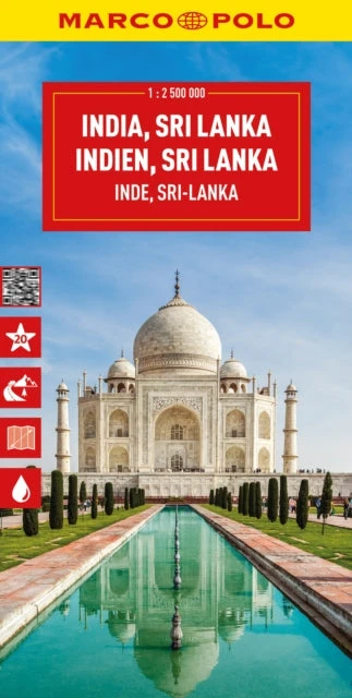 KNYGA India, Sri Lanka, Nepal, Bangladesh Marco Polo Map