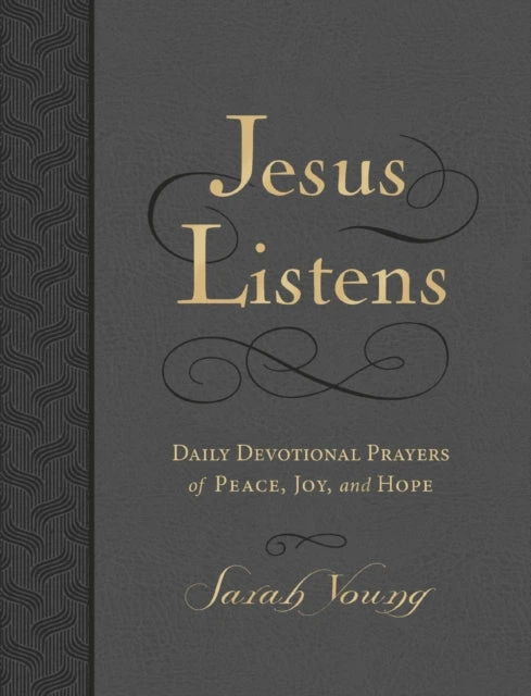 KNYGA Bookshop Jesus Listens, Large Text Leathersoft, Charcoal, with Full Scriptures