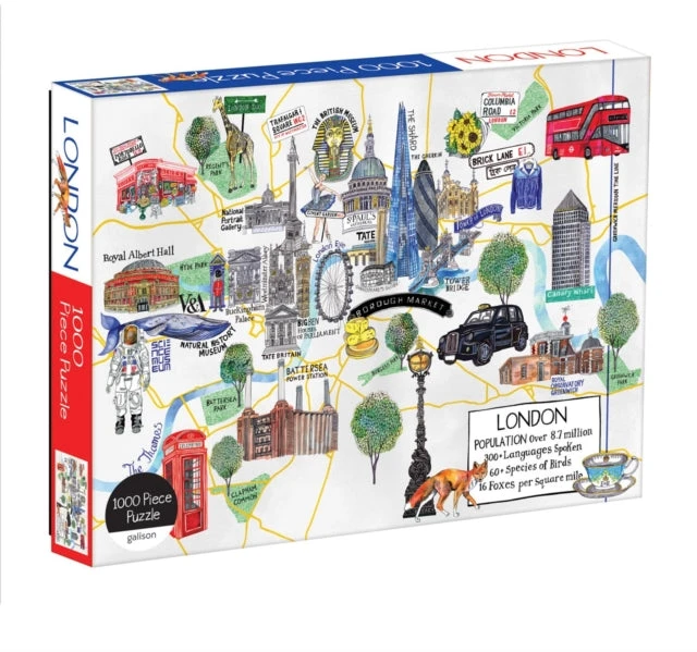 Dėlionė Galison London Map 1000 Piece Puzzle