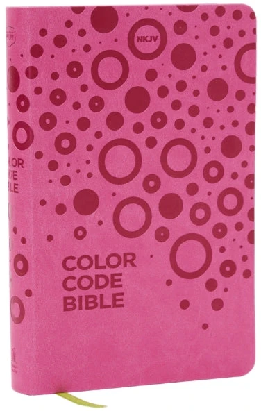 KNYGA Thomas Nelson NKJV, Color Code Bible for Kids, Rožinė Leathersoft, Comfort Print