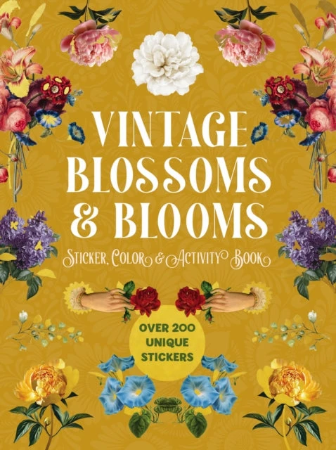 KNYGA Bookshop Vintage Blossoms and Blooms Sticker, Color and Activity Book
