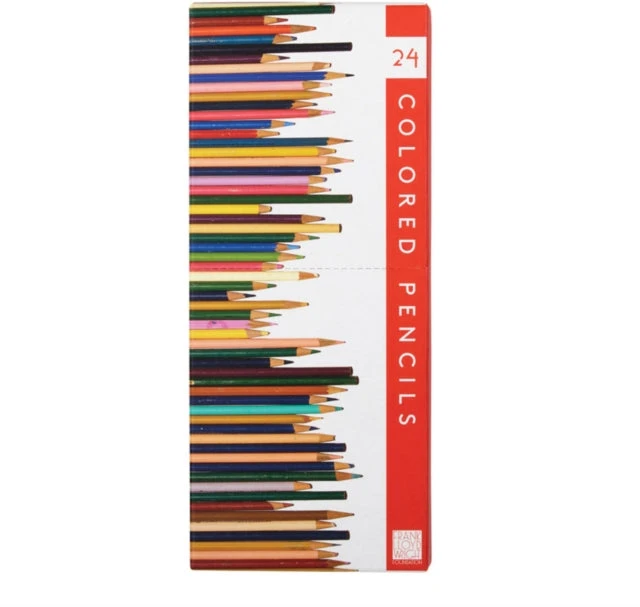 KNYGA Galison Frank Lloyd Wright Colored Pencils with Sharpener
