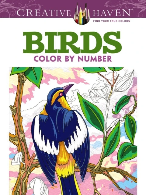 KNYGA George Toufexis Creative Haven Birds Color by Number Coloring Book
