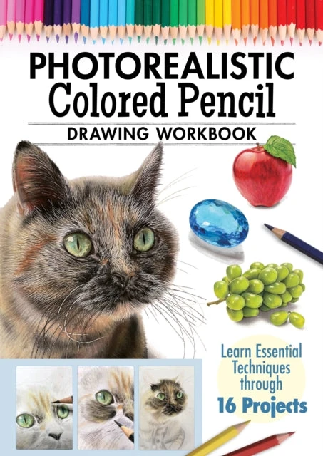 KNYGA Irodoreal Photorealistic Colored Pieštukas Drawing Workbook