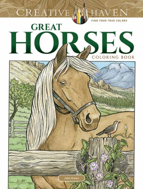 KNYGA John Creative Haven Great Horses Coloring Book