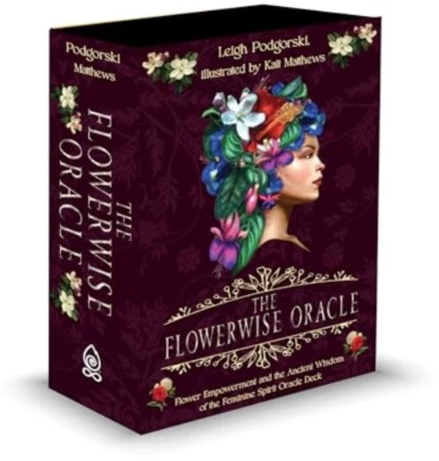 Schiffer Publishing Orakulo kortų rinkinys - The Flowerwise Oracle 44 Kortos su Gidu