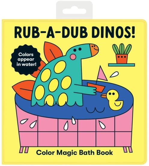 KNYGA Mudpuppy Rub-a-Dub Dinos! Color Magic Bath Book