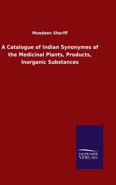 KNYGA Bookshop Catalogue of Indian Synonymes of the Medicinal Plants, Products, Inorganic Substances