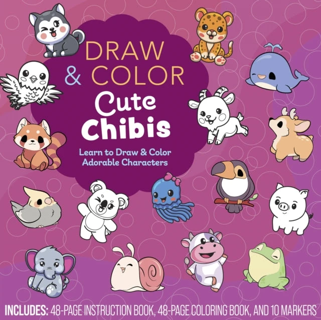KNYGA Bookshop Draw and Color Cute Chibis