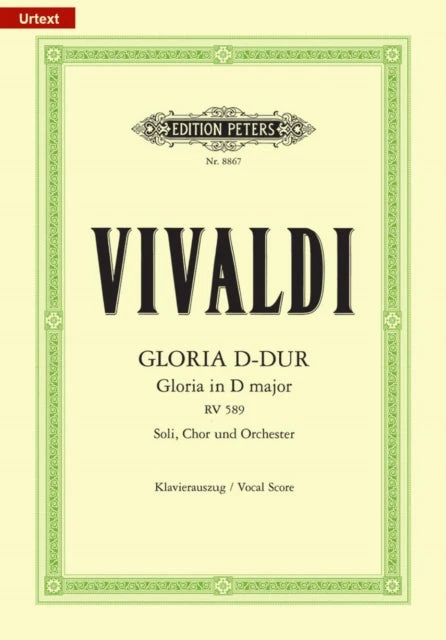 KNYGA Bookshop Gloria in D RV 589 (Vocal Score)