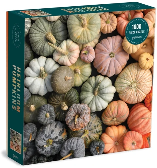Dėlionė „Galison Heirloom Pumpkins“, 1000 detalių, kvadratinėje dėžutėje
