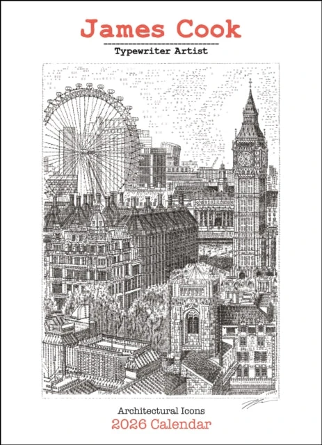 KNYGA Bookshop James Cook Typewriter Artist 2026 Wall Calendar