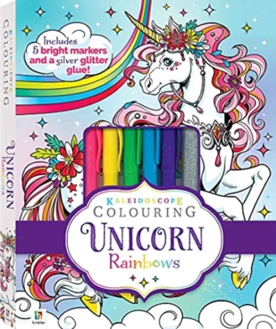 KNYGA Bookshop Kaleidoscope Colouring Kit: Unicorn Rainbows