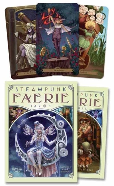 Taro kortų rinkinys - Llewellyn Steampunk Faerie 78 Kortos, 225 Puslapių Knyga